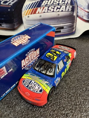 SIGNED 1/24 Brickyard Pole Winner JeffG Dale Earnhardt Sr Jr DW + Action NASCAR - Image 1 of 4