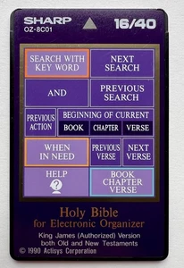 Sharp OZ-8C01 «Holy Bible» card for OZ/IQ electronic organizer - Afbeelding 1 van 3