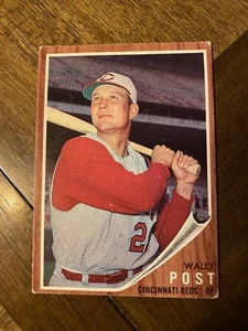 1962 topps baseball. Wally Post Card #148 VG - Picture 1 of 3