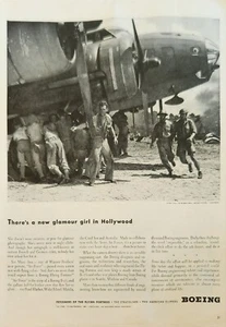 1943 Boeing Airplanes Vintage Ad new glamour girl in Hollywood - Picture 1 of 1