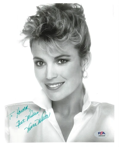Vanna White Wheel of Fortune Game Show Signed Autograph 8 x 10 Photo PSA DNA *20 Cover