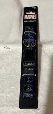 Collar Black Panther Licencia Perro Mascota Hebilla Mediana Abajo Marvel Ajustable Foto 1 de 2