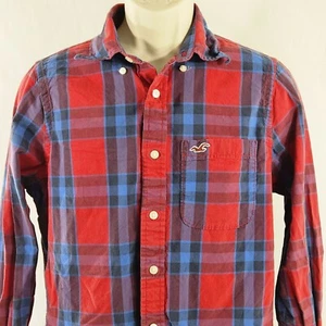 Hollister Youth Unisex Shirt Buttons Long Sleeve Pockets Sz Large Multicolor - Picture 1 of 14
