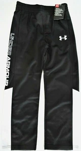 Under Armour Boys' AllSeasonGear® Youth Black & White Warm-Up Sweat Pants - NWT - Picture 1 of 8