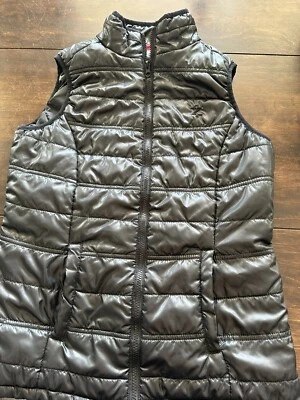 Izod Womens Small Puffer Vest Full Zip Black - Image 1 of 4