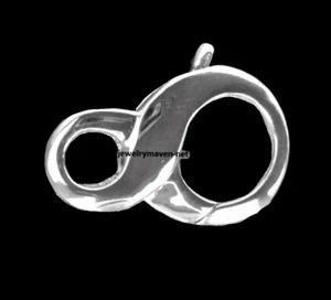 26 mm PESADO GRANDE Oro Blanco 18k Figura Gucci 8 Diseñador Cadena Cierre Infinito - Imagen 1 de 4