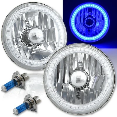 5-3/4 SMD Azul LED Halo Bombilla Halógena Faro Ojo de Ángel Par Cristalino Foto 1 de 4