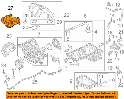 Оригинальный впускной коллектор деталей двигателя FORD 17-19 F-250 Super Duty FC3Z9424A - Изображение 1 из 2