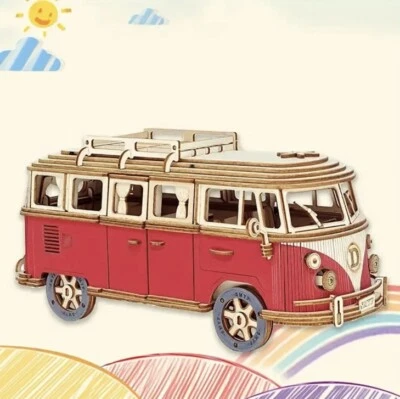 3D Wooden Puzzle Car DIY Model Kit – Build & Assemble Yourself,  Gift for Adults - Image 1 of 4