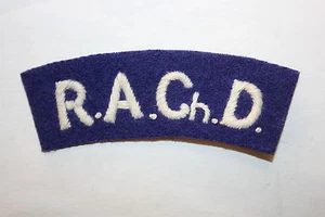 ROYAL ARMY CHAPLAIN'S DEPT SINGLE CLOTH SHOULDER TITLE SINGLE CHAPLAIN RAChD - Picture 1 of 1
