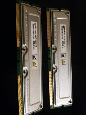 Samsung 256MB (2 x 128MB) PC800-40 MR16R1624AF0-CM8 *SHIPS SAME DAY* - Image 1 of 2