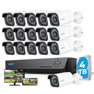 Reolink 4K Kit Camaras de Seguridad IP PoE de Vigilancia Exterior Grabación 24/7 - Imagen 1 de 23
