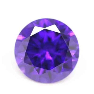 EGL Certified Purple Sapphire 10mm Size 6.20 Ct Round Faceted Cut Loose Gemstone - Picture 1 of 3