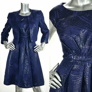 ๐$280 Nipon Boutique Viola Scintillante Abito Tuta Giacca Tuta Abito ~ 6 M3020 - Foto 1 di 12