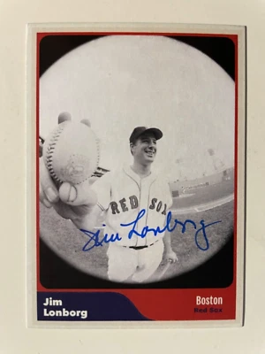 JIM LONBORG autograph BOSTON RED SOX Hall of Fame CY YOUNG custom card signed - Image 1 of 2