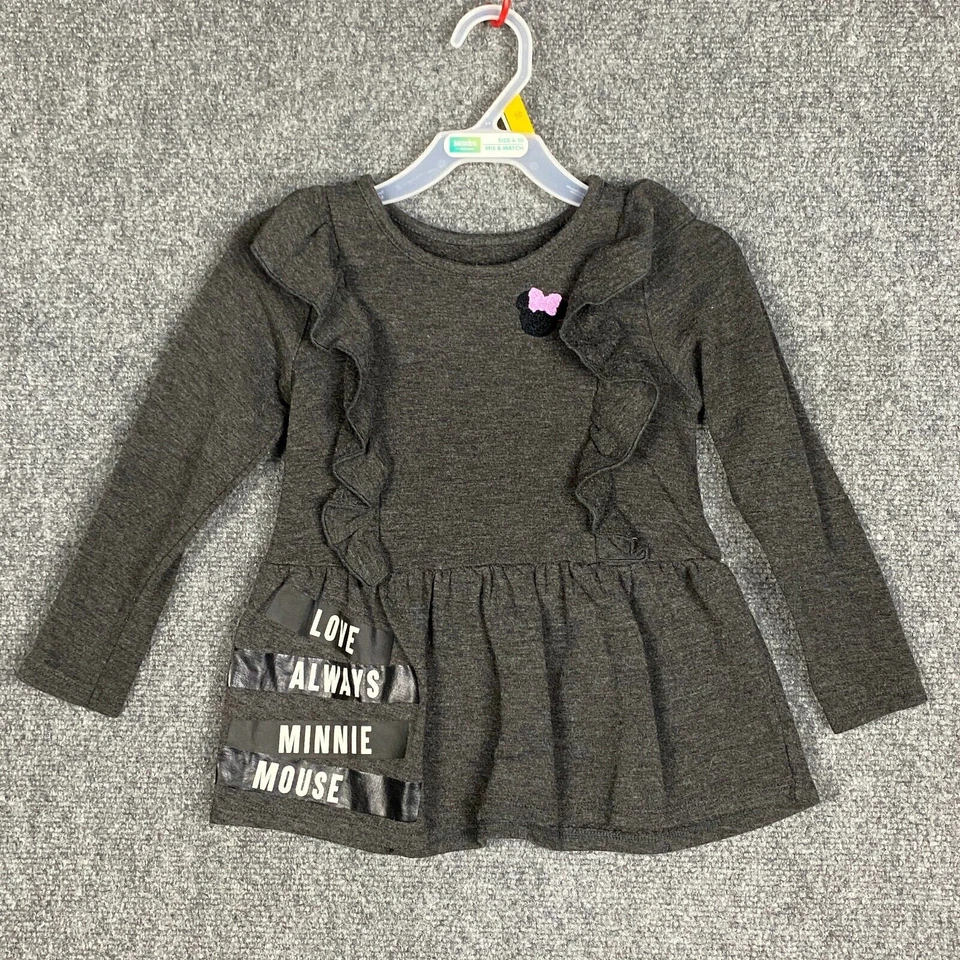 Vestido Disney Minnie Mouse Niñas 4T Gris Mezcla Poliéster Niños Foto 1 de 4