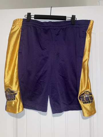 Vintage NCAA Louisiana State Tigers lsu basketball shorts Large Stitched Patches Cover