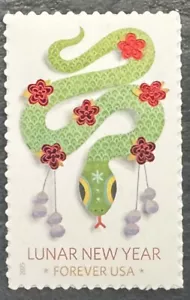 Scott #5952 2025 - Forever - Año Nuevo Lunar de la Serpiente - Único Como Nuevo - Imagen 1 de 1