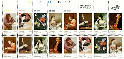 Lot of (4) - Scott #1537 Universal Postal Union Plate Block of 16 Stamps - MNH - Image 1 of 4