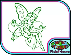 Pretty Fairy O Vinyl Sticker Laptop Mirror Car Truck Cute Wall Art Window - Picture 1 of 20