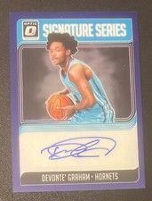 Devonte’ Graham 2018-19 Donruss Optic Signature Series ROOKIE Purple Prizm AUTO 