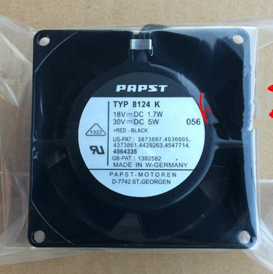 1pcs PAPST fan TYP 8124K 8CM 8038 18-30V 5W - Image 1 of 2