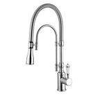 Kitchen Sink Mixer Pull Out Spray Chrome Paint Neck Faucet Brass Body Tap