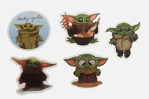 Baby Yoda Sticker Set Grogu Mandalorian Star Wars süß! - Bild 1 von 9