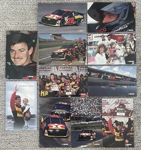 Postcard Davey Allison #28 Nascar Motorsport Driver Tribute Complete Set Lot Cover