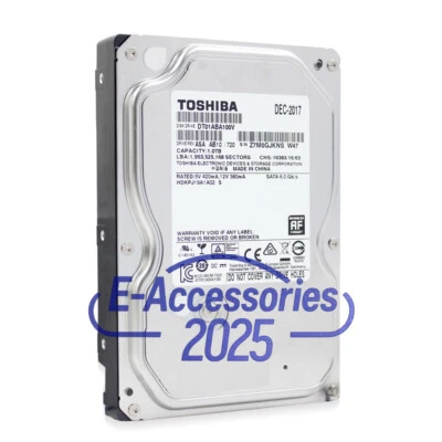 Toshiba 1TB DT01ABA100V 3.5" SATA III 6Gbs 32MB PC CCTV DVR AV Hard Disk Drive - Bild 1 von 4