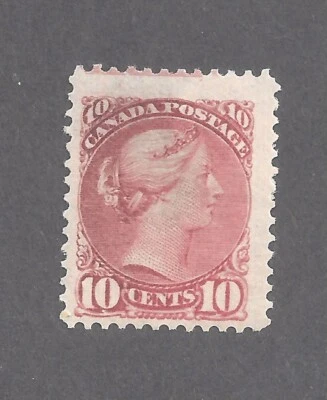 Canada # 45 10c BROWN-RED SMALL QUEEN IMPRINT MINT OGH BS31431 - Image 1 of 2