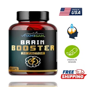 Brain Booster Supplement 38 Factor – Memory, Focus & Clarity – 90 Caps - Picture 1 of 4