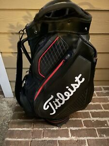 Titleist  European Midsize Jet Black Golf Tour Staff Bag - Red / Black 2021