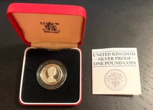 1984 Great Britain Silver One Pound Proof Piedfort Coin, Queen of England Royal - Picture 1 of 3