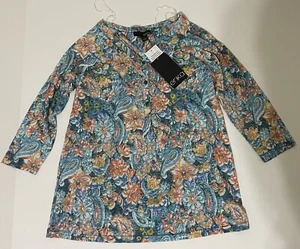 Erika Long Sleeve Shirt Aquaria Cali Cumbia Penny Flowers SIZE SMALL - Picture 1 of 8