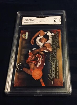 LEBRON JAMES ROOKIE 2003 CUBIERTA SUPERIOR COMO NUEVO 9 TEMPORADA DE PRIMER AÑO BALONCESTO LA LAKERS  Foto 1 de 4