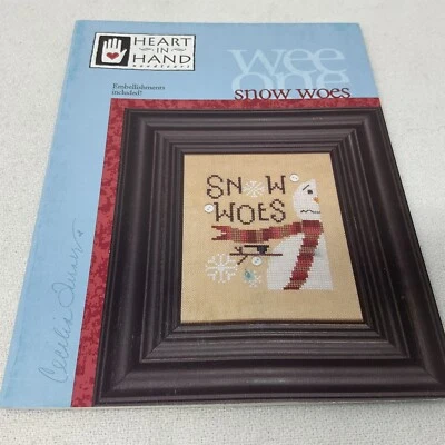 SNOW WOES Counted Cross Stitch Pattern w/Buttons2011 Heart In Hand - Image 1 of 3