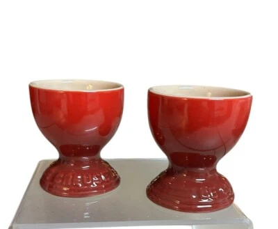 Conjunto de 2 xícaras de ovo vermelho ombre grés Le Creuset - Imagem 1 de 4
