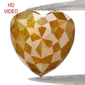 1.27 CT Natural Loose Heart Shape Diamond 6.90 MM Yellow Color Diamond NQ2245 - Picture 1 of 8