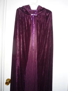HALLOWEEN Adulti Mantello con Cappuccio Velluto Mantello Cosplay Costumi Medievale Unisex - Foto 1 di 4