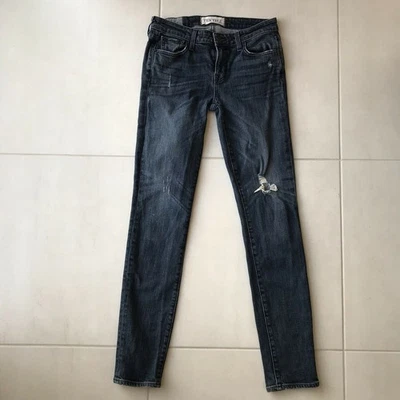 Jeans jeans feminino Elizabeth James têxtil Kate 27 magro desgastado cintura baixa - Imagem 1 de 4