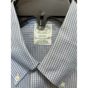 Brooks Brothers Milano Button Down Dress Shirt Mens 15 1/2 plain multi color - Picture 1 of 5
