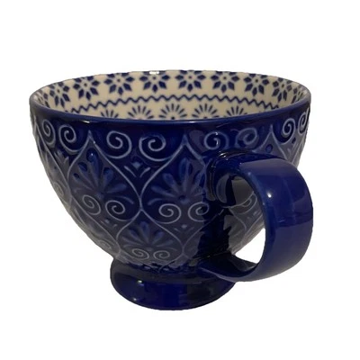 Taza de café con patas Signature Housewares nueva taza de té grande de gres de cerámica de 14 oz Foto 1 de 4