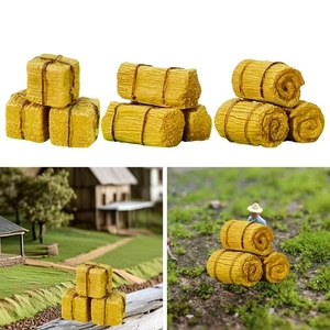 3Pcs Mini Hay Bales Harvest Decorations for Themed Party Handmade DIY Home - Picture 1 of 17