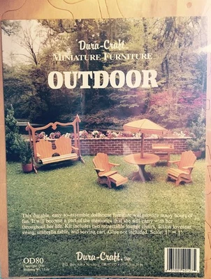 Duracraft Miniature Dollhouse Outdoor Furniture