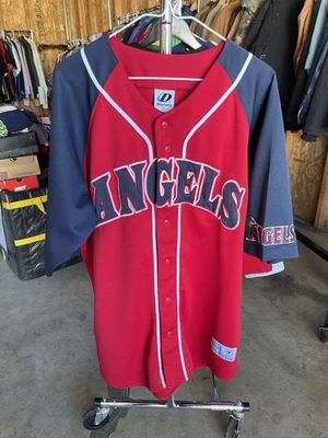 Los Angeles Angels Red & Navy  Embroidered Jersey Size Large - Image 1 of 3