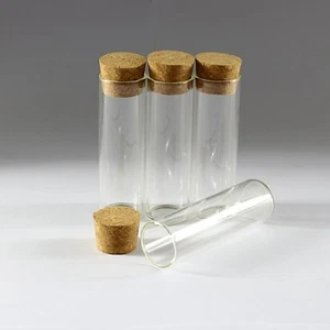 Borosilicate Vial Clear 10-50 pieces Vials 22x70mm Small Bottles with Cork 18ml - Picture 1 of 1