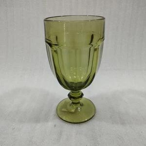 Libbey Duratuff Gibilterra Vetro Verde Oliva 7" Calice Tè Acqua Un Ricambio  - Foto 1 di 5