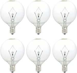 40W Light Bulbs,Wax Warmer Bulbs,E12 Candelabra Base 120 Volt Clear Glass - Picture 1 of 9