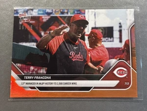 2025 Topps NOW Terry Francona #425 2,000 Career Wins Manager Orange Foil #d /25 - Picture 1 of 1